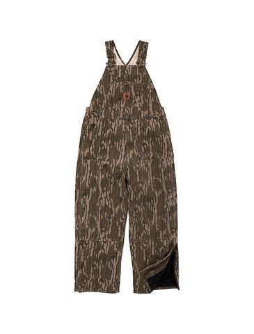 Carhartt Kids' Loose Fit Canvas Insulated Double-Front Camo Bib Overall - CM8730