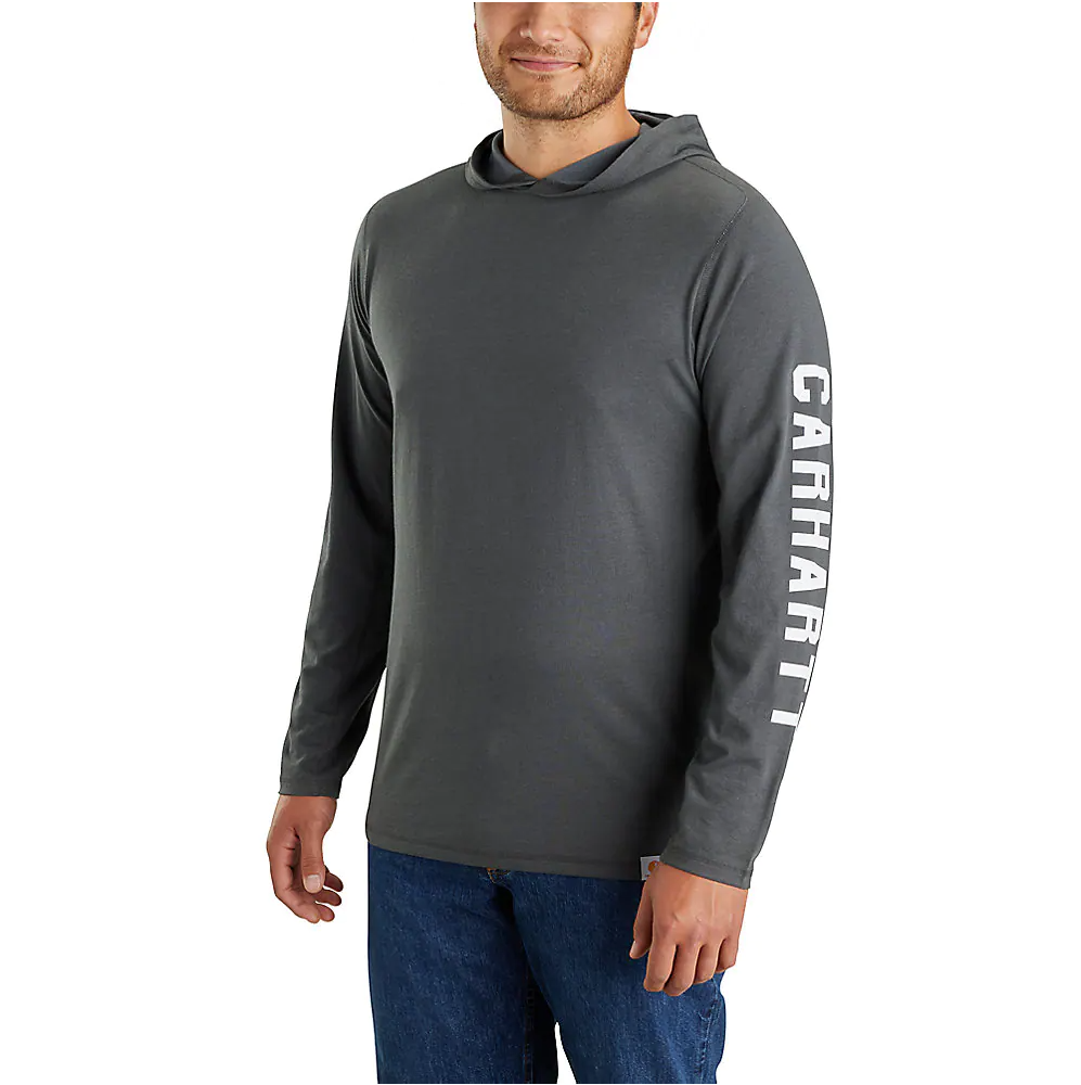 Carhartt  Force® Relaxed Fit Midweight Long-Sleeve Logo Graphic Hooded T-Shirt - 105481