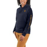 Carhartt Women's Relaxed Fit Midweight Logo Sleeve Graphic Sweatshirt - 102791