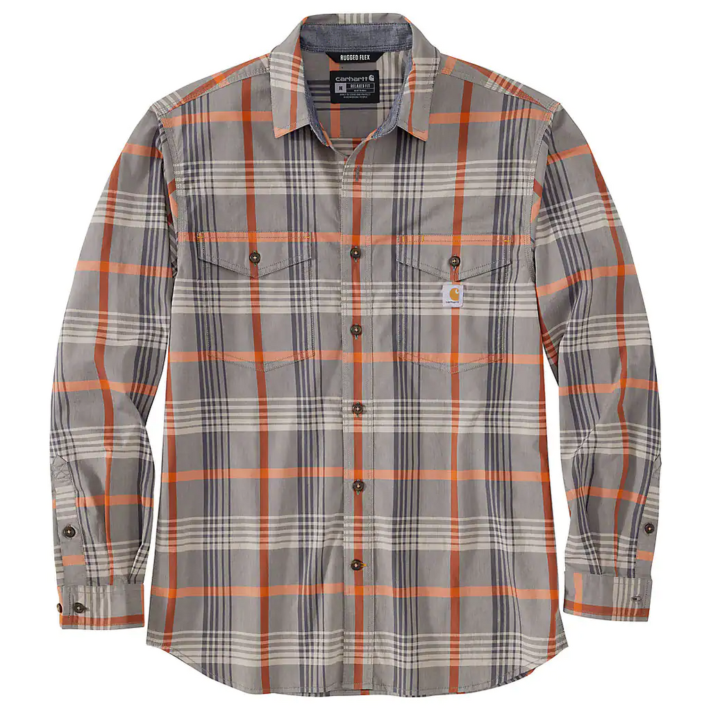 CARHARTT Rugged Flex® Relaxed Fit Lightweight Long-Sleeve Plaid Shirt - 105437
