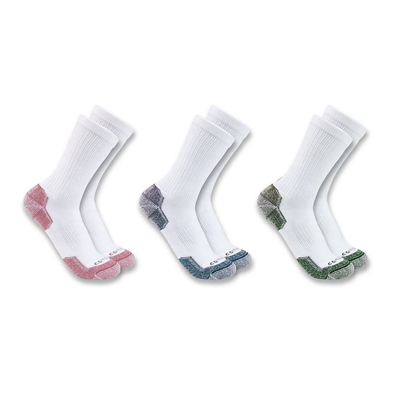 Carhartt Women's Midweight Cotton Blend Crew Socks 3 PACK SC2823