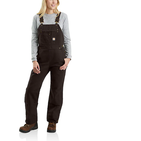 Carhartt® Women's Relaxed Fit Washed Duck Insulated Bib Overall 104049