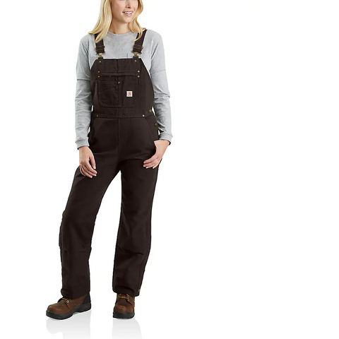 Carhartt womens Quilt Lined Washed Duck Bib Overall