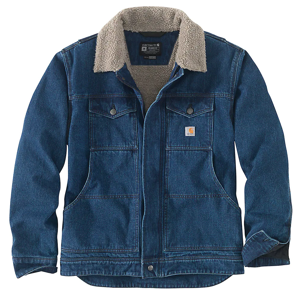 Carhartt Relaxed Fit Men's Denim Sherpa Lined Jacket - 105478