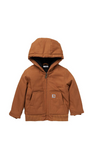 Cahartt Boys' Zip Front Canvas Insulated Hooded Active Jacket - CP8552