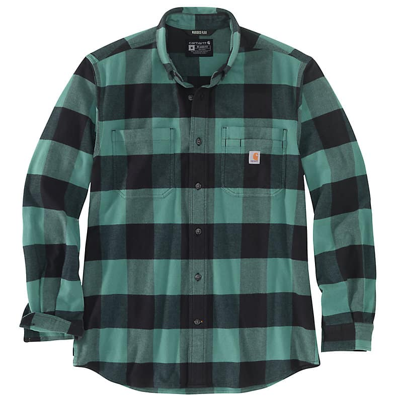 CARHARTT Rugged Flex® Relaxed Fit Midweight Flannel Long-Sleeve Plaid Shirt - 105432