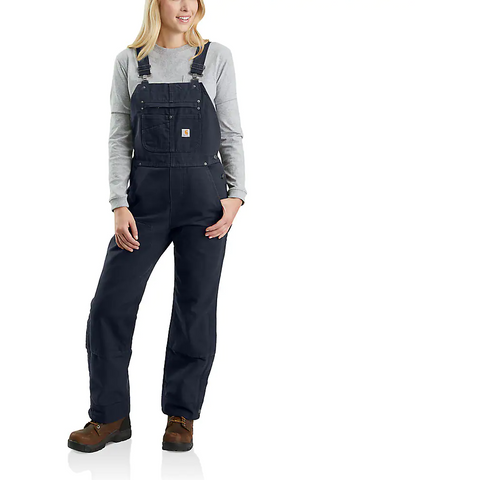 Carhartt womens Quilt Lined Washed Duck Bib Overall