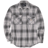 Carhartt Rugged Flex® Relaxed Fit Midweight Flannel Long-Sleeve Snap-Front Plaid Shirt 105436