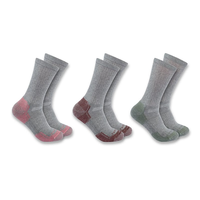 Carhartt Women's Midweight Cotton Blend Crew Socks 3 PACK SC2823