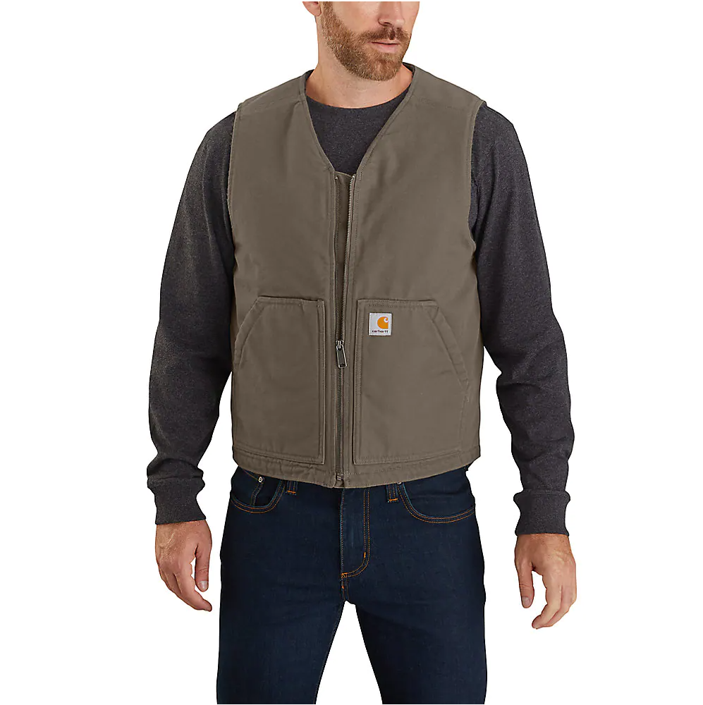 Carhartt Relaxed Fit Washed Duck Sherpa-Lined Vest - 104394