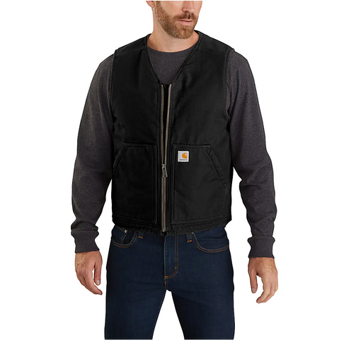 Carhartt Relaxed Fit Washed Duck Sherpa-Lined Vest 104394 – WORK