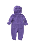 Carhartt Girls' Long-Sleeve Fleece Zip-Front Hooded Coverall - CM9717