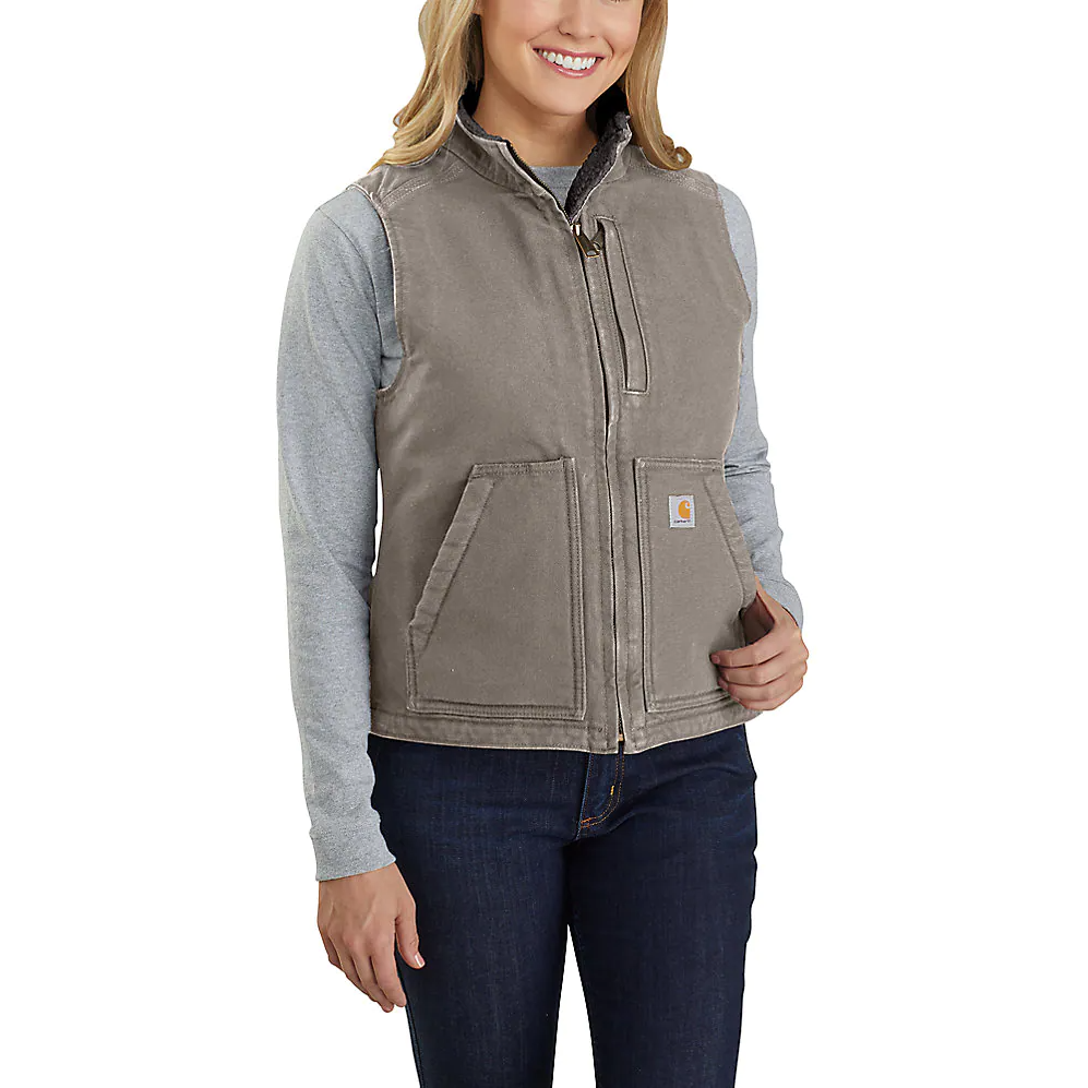 Carhartt Women's Relaxed Fit Washed Duck Sherpa Lined Mock Neck