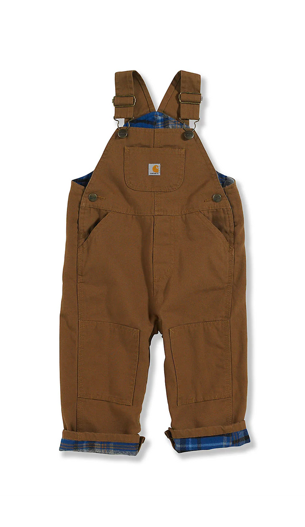 Carhartt Kids' Canvas Bib Overall Flannel-Lined - CM8645