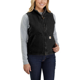 Carhartt Women's Relaxed Fit Washed Duck Sherpa Lined Mock Neck Vest - 104224