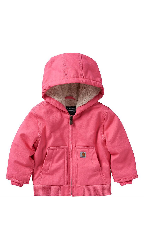 Cahartt Girls' Zip Front Canvas Insulated Hooded Active Jacket - CP9566