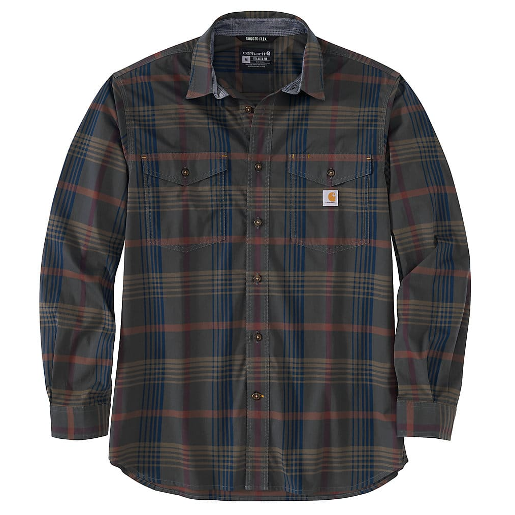 CARHARTT Rugged Flex® Relaxed Fit Lightweight Long-Sleeve Plaid Shirt - 105437