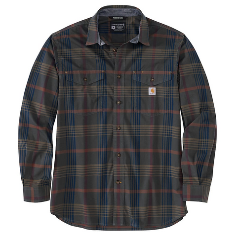 Carhartt long sleeve flannel hot sale
