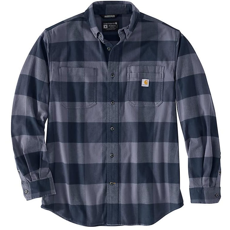 CARHARTT Rugged Flex® Relaxed Fit Midweight Flannel Long-Sleeve Plaid Shirt - 105432