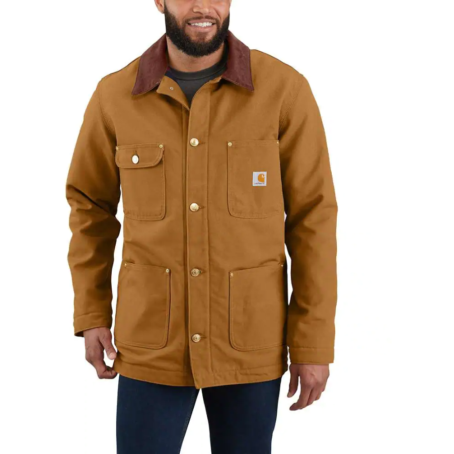 Carhartt Loose Fit Firm Duck Blanket-Lined Chore Coat - 103825