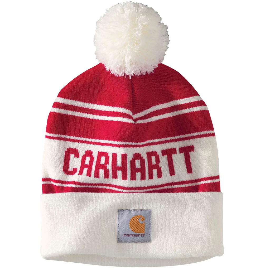 Carhartt Knit Pom-Pom Cuffed Logo Beanie 105168