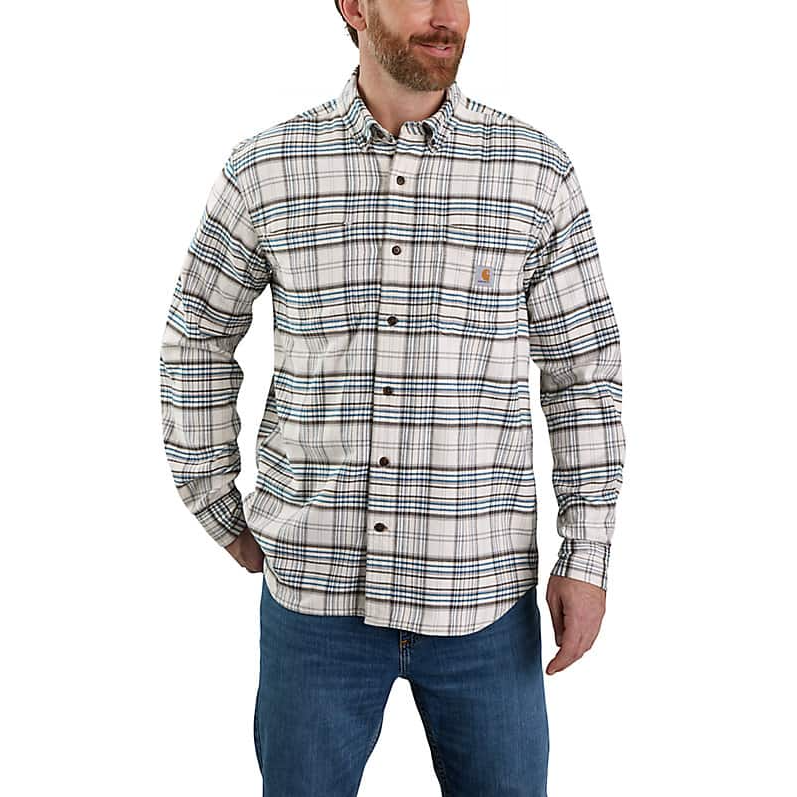 CARHARTT Rugged Flex® Relaxed Fit Midweight Flannel Long-Sleeve Plaid Shirt - 105432