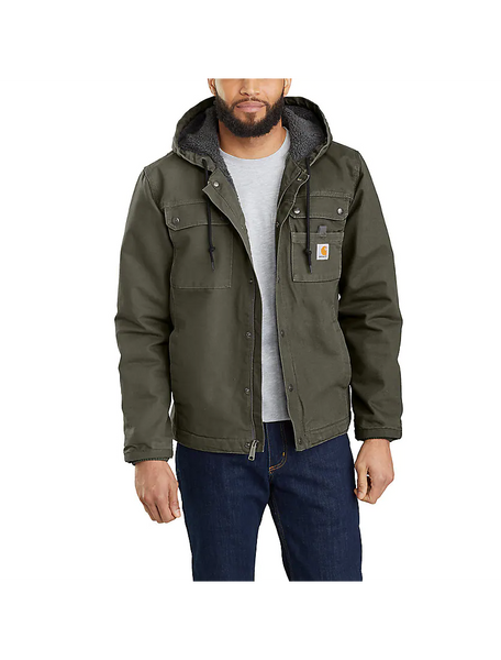 Carhartt Relaxed Fit Washed Duck Sherpa-Lined Utility Jacket - 103826 ...