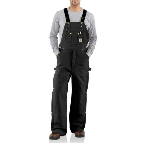 Vintage Carhartt Black Insulated Quilt Lined Overalls - Men's 2XL