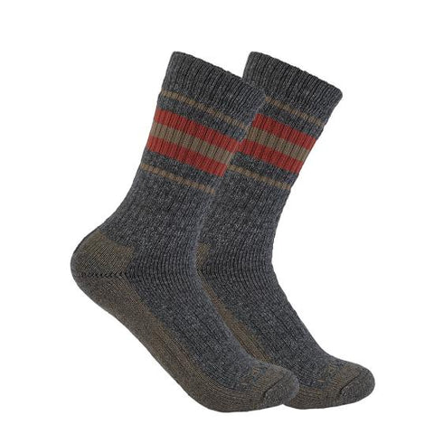 Carhartt - Lot de 2 paires de chaussettes épaisses en mélange de laine synthétique SC8212W
