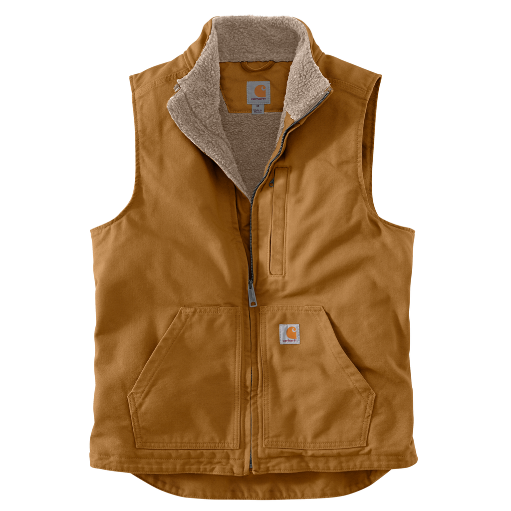 CARHARTT® Loose Fit Washed Duck Sherpa-Lined Mock-Neck Vest - 104277 – WORK  N WEAR
