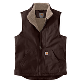 CARHARTT® Loose Fit Washed Duck Sherpa-Lined Mock-Neck Vest - 104277