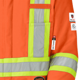 Pioneer 5532 FR/ARC Rated Hi-Viz Orange Flame Resistant Quilted Cotton Safety Coverall V2560151