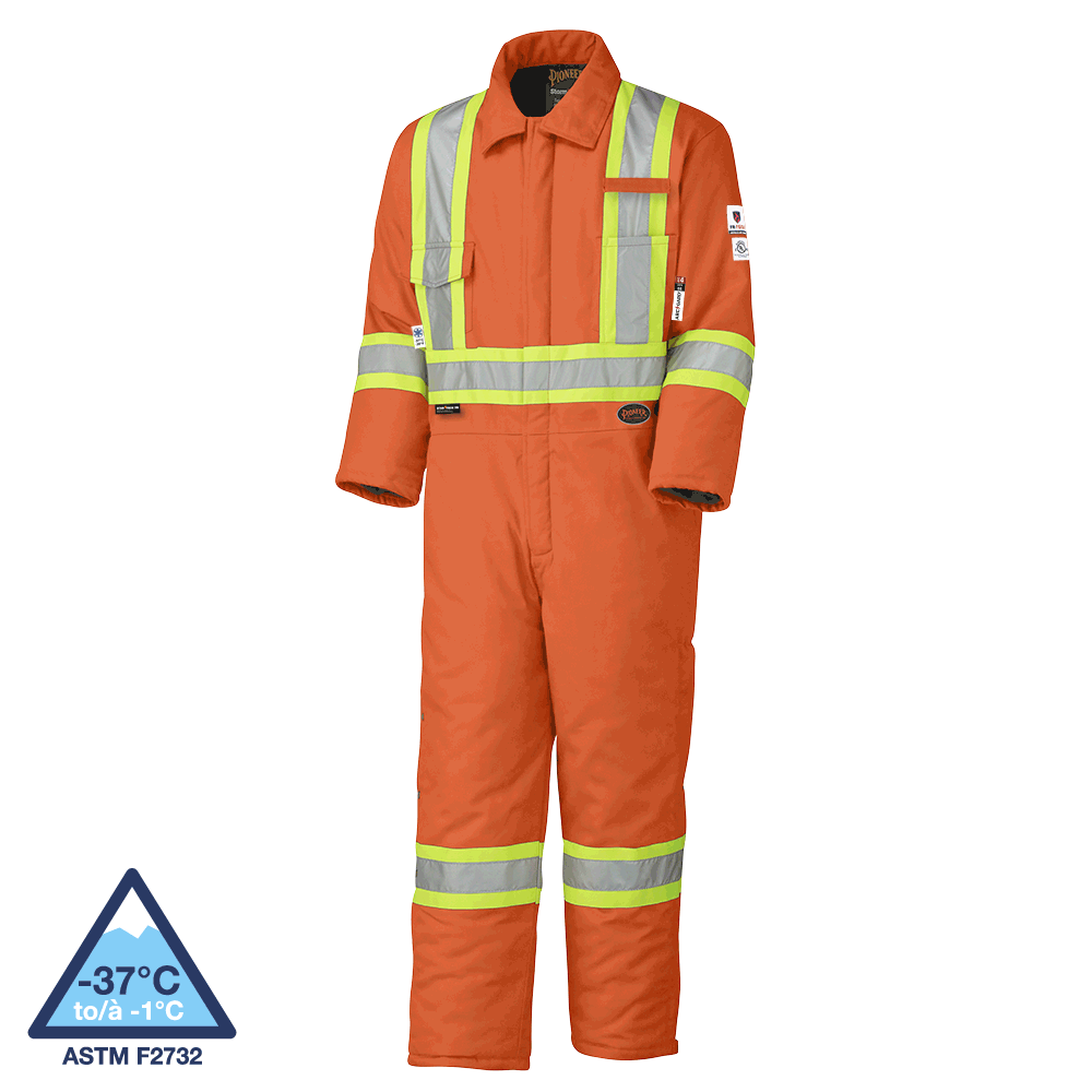 Pioneer 5532 FR/ARC Rated Flame Resistant Quilted Cotton Hi-Vis Coverall V2560151
