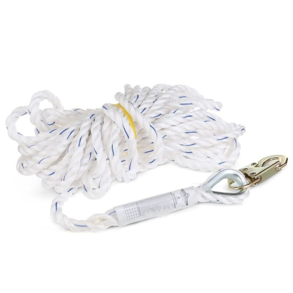 PEAK WORKS Standard Vertical Lifeline Rope with Back Splice & Snap Hook