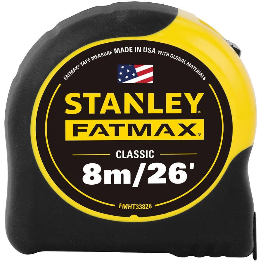 Stanley Fatmax® 8 m/26 pieds. Ruban à mesurer classique 33-826