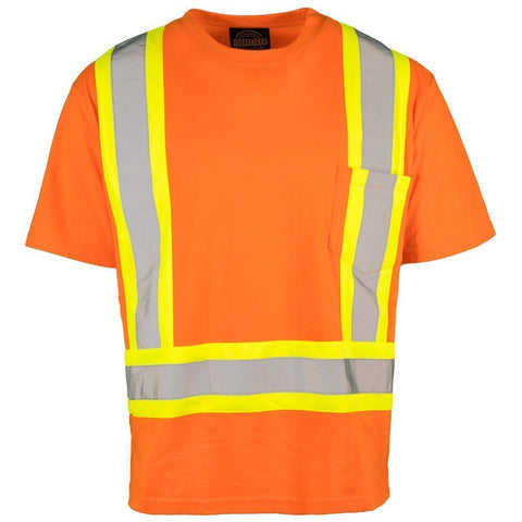 ForceField Poly/Cotton Hi-Vis Crew Neck Short Sleeve T-Shirt with Pocket 022-TCCBE